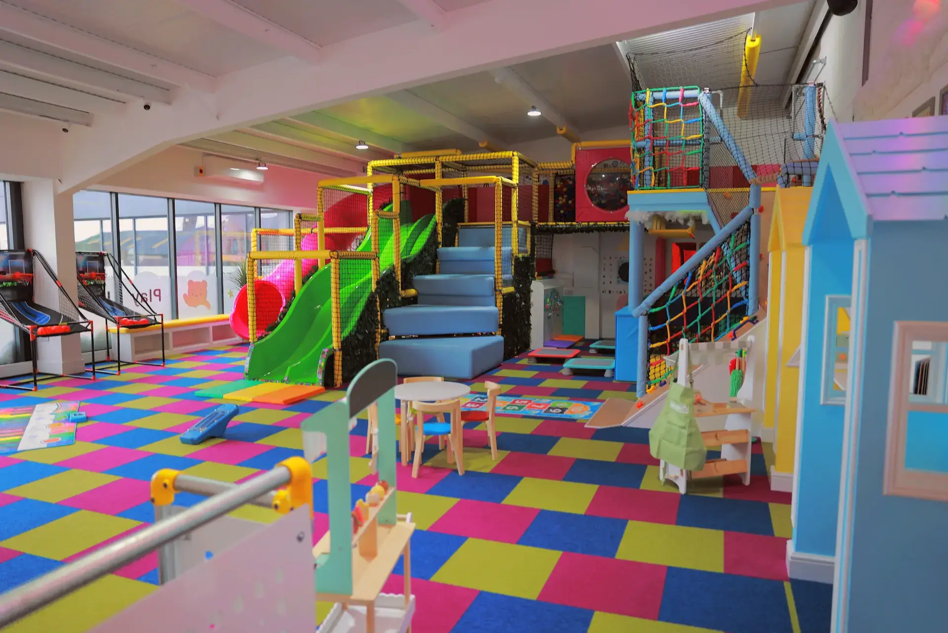 Bright, colourful indoor play area at Gigglez Play Café